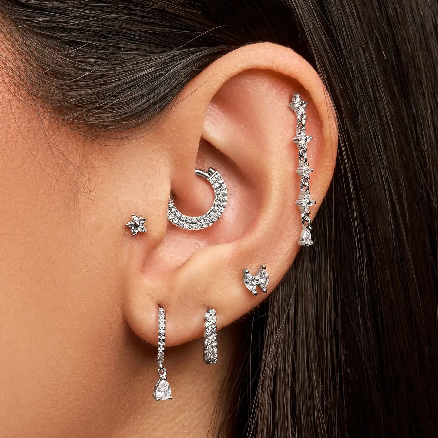 Ashley S925 9mm Hoop Earrings