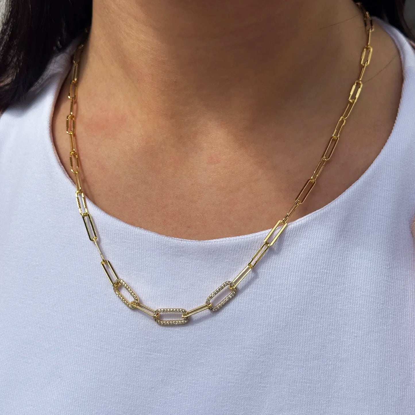 Paper clip S925 Necklace