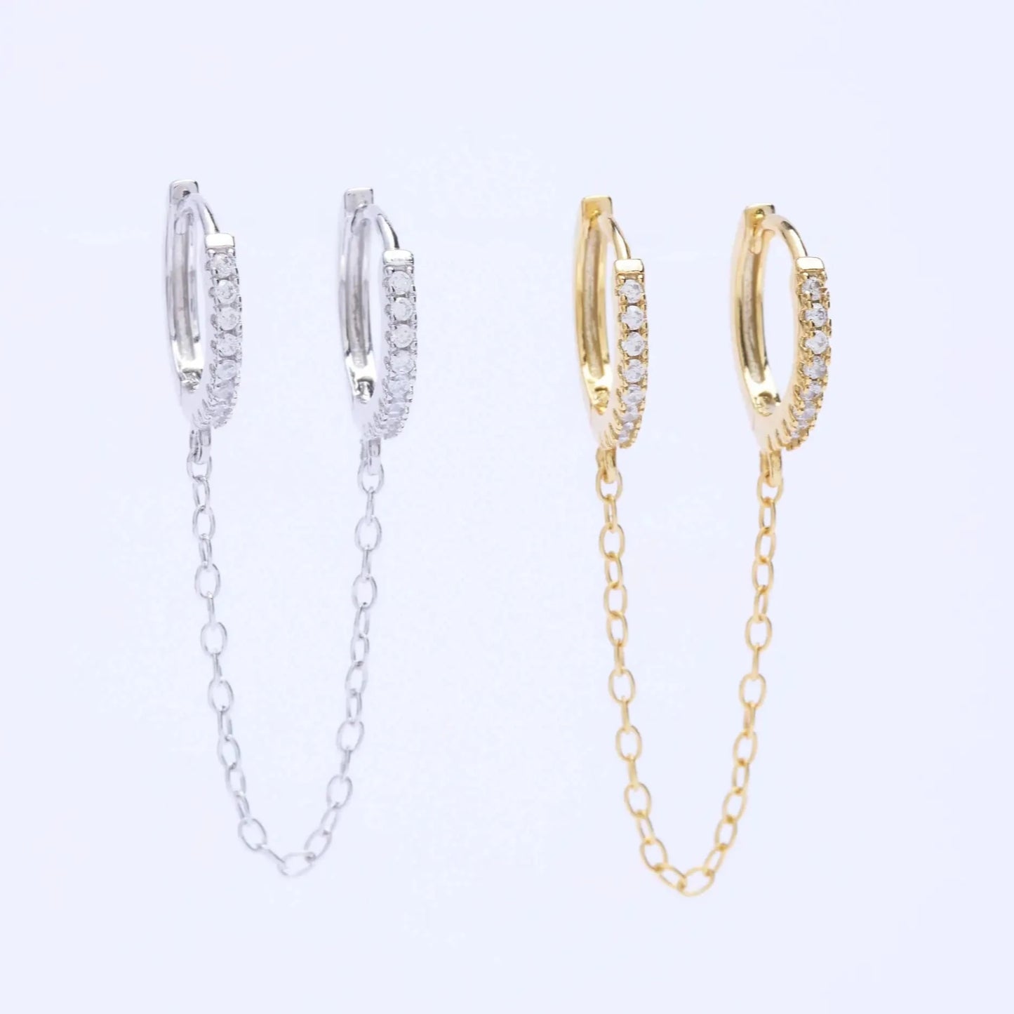 Chained Orbitals Hoop Earrings