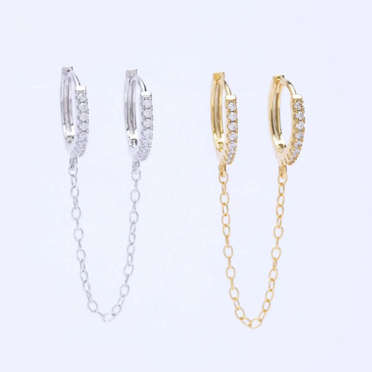 Chained Orbitals Hoop Earrings