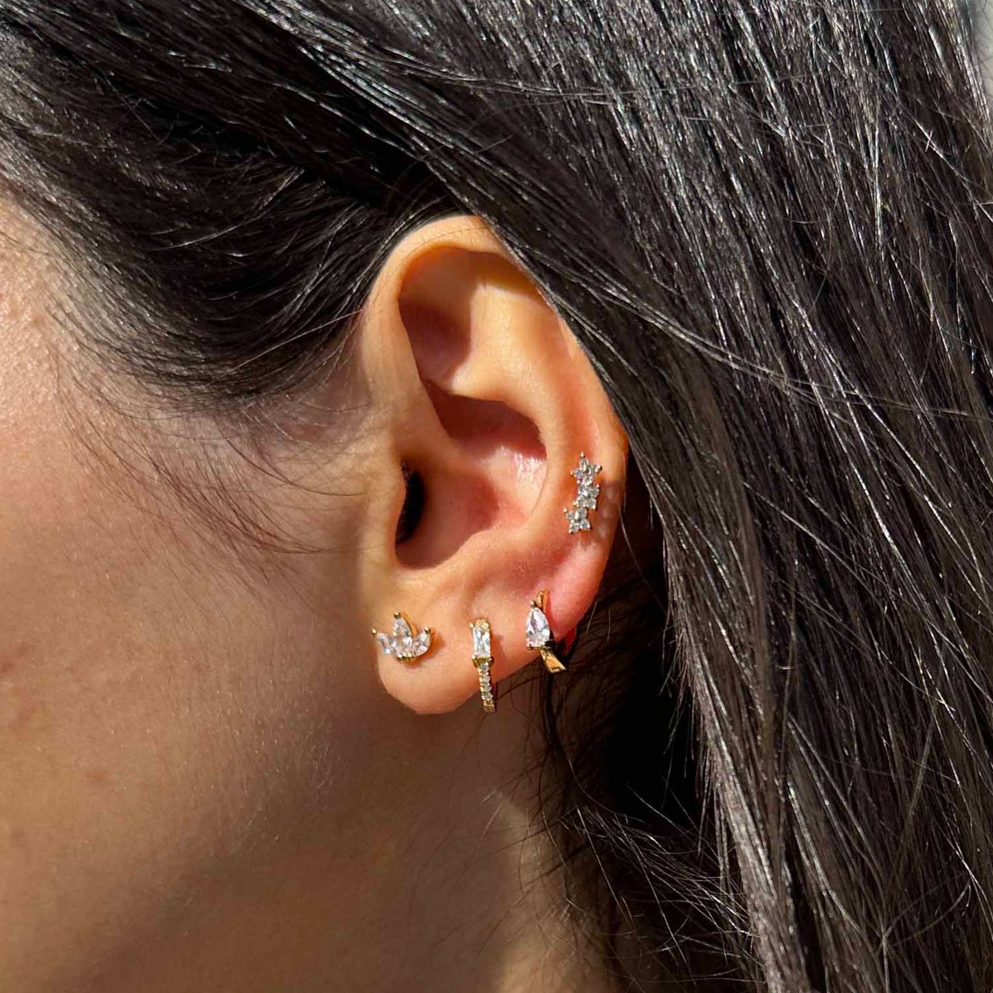 Briolette S925 Hoop Earrings 8mm