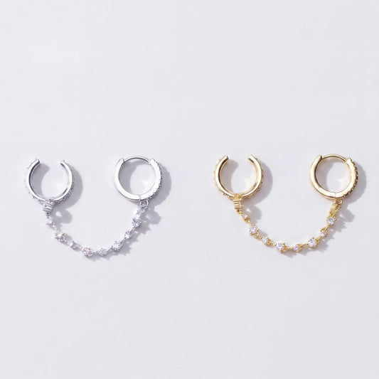 Sparkle Ear cuff S925 10mm Hoop