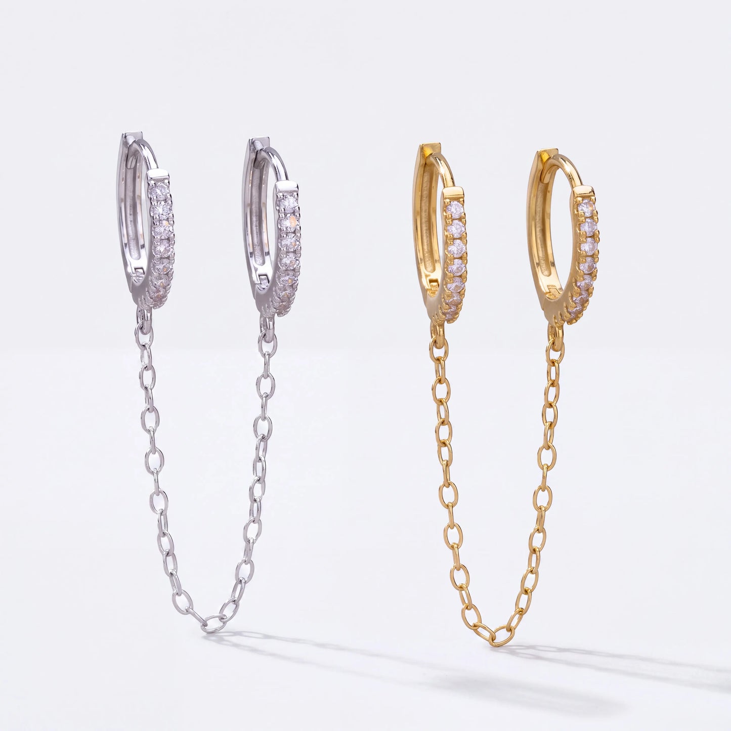 Chained Orbitals S925 10mm Hoop