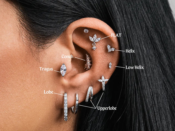 Tragus Piercing Near Me 14k Gold Heart Tragus Piercing