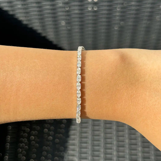 Oval Moissanite Tennis Bracelet