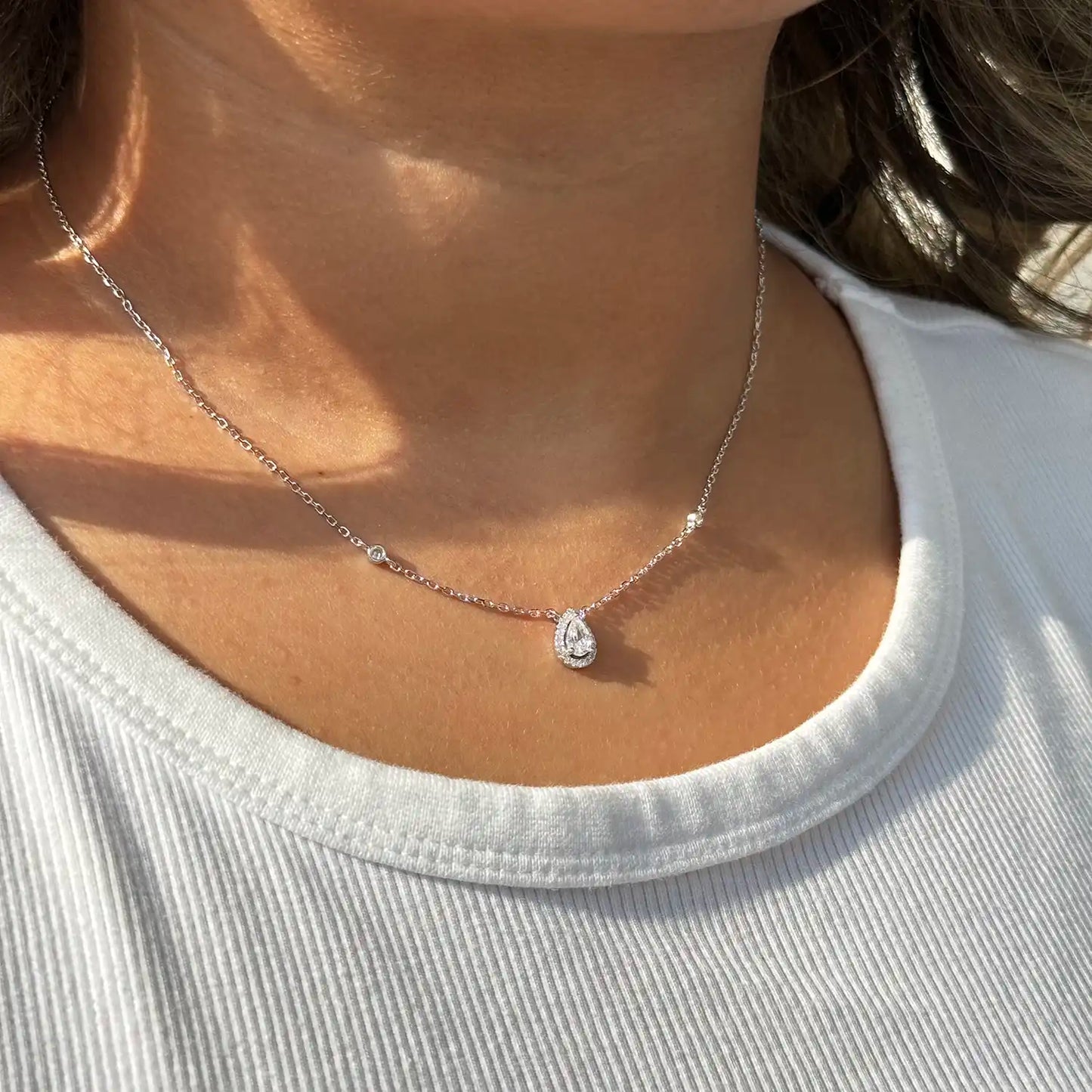 Oval Diamond S925 Necklace