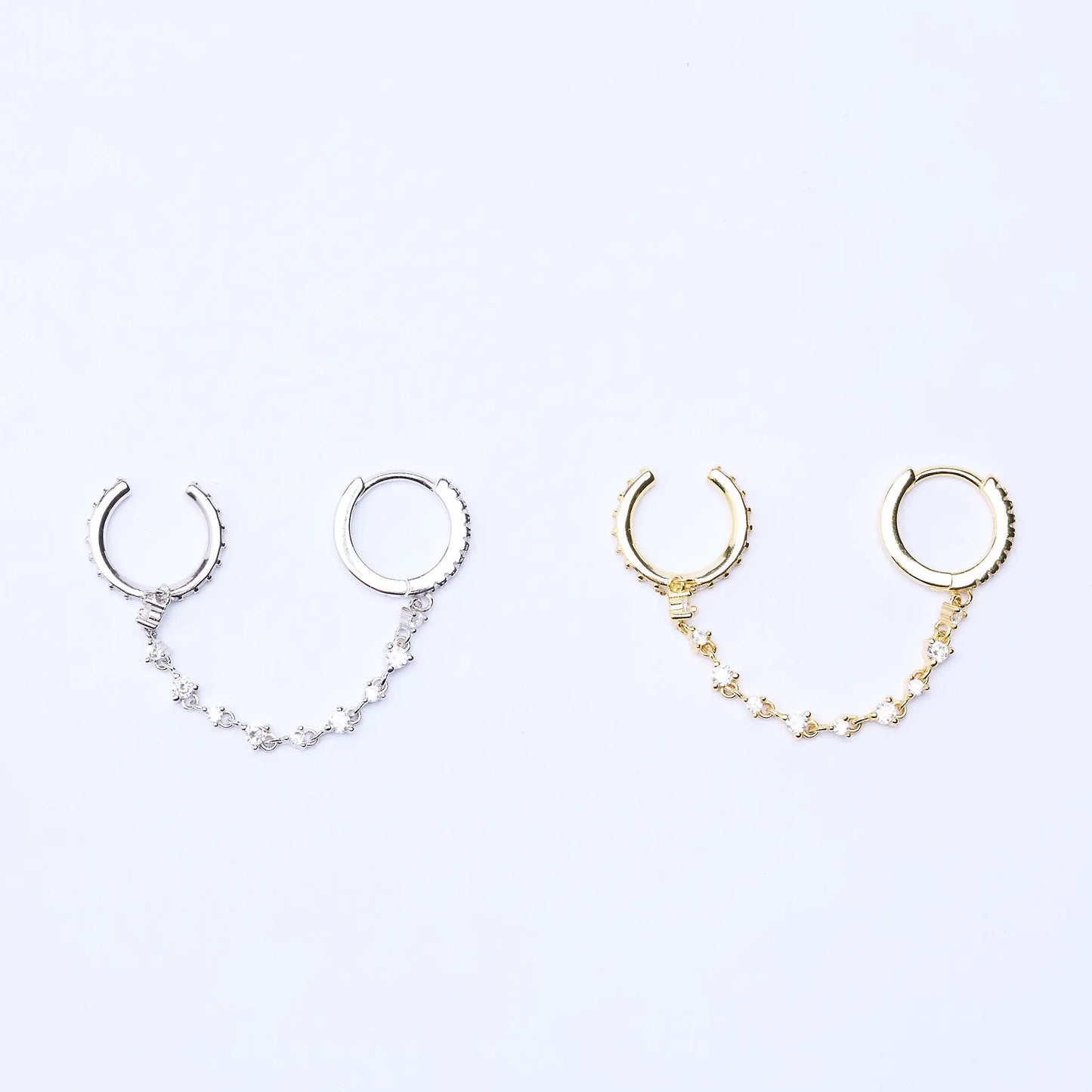 Sparkle Ear cuff S925 8mm Hoop