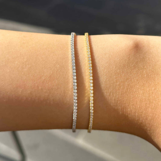 Slim Tennis 1mm S925 Bracelet