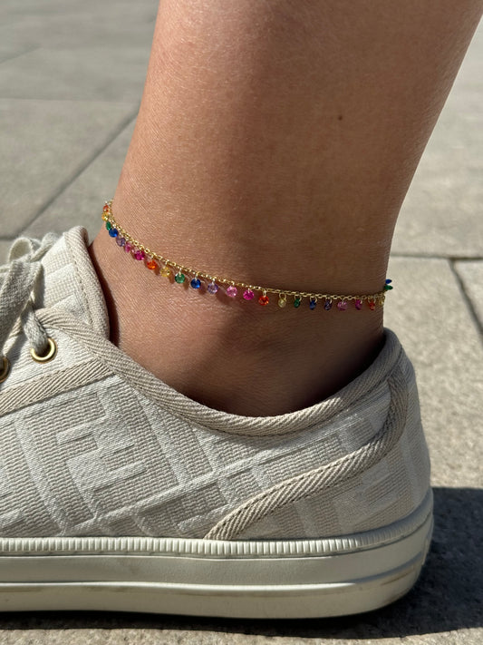 Rainbow S925 Anklet